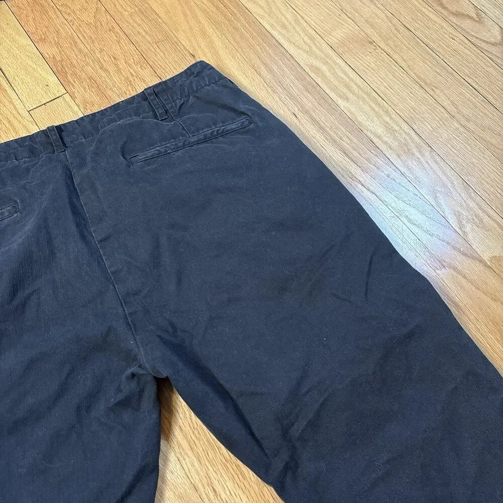 Buck Mason Maverick Slim Officer Chino Pants Mens 36 Black Cotton 9oz Slub Twill